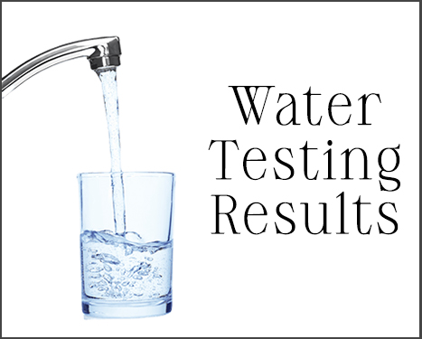Water testing report